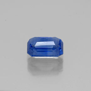 Cianita azul natural de 0,81 ct, corte esmeralda, VS-SI