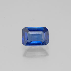 Cianita azul natural de 0,64 ct, corte esmeralda, VS-SI