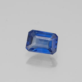 Cianita azul natural de 0,64 ct, corte esmeralda, VS-SI