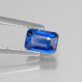 Cianita Azul natural de 0.85 ct, corte esmeralda, VS-SI