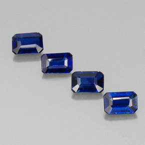 Gemas de cianita azul natural de  ct, corte esmeralda, VS-SI