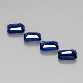 Gemas de cianita azul natural de  ct, corte esmeralda, VS-SI
