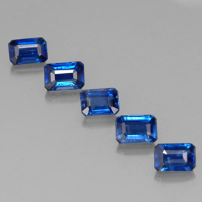 Gemas de cianita azul natural de  ct, corte esmeralda, VS-SI