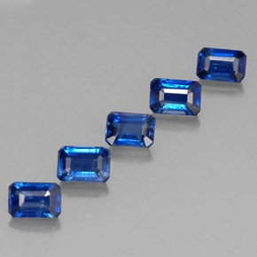 Gemas de cianita azul natural de  ct, corte esmeralda, VS-SI