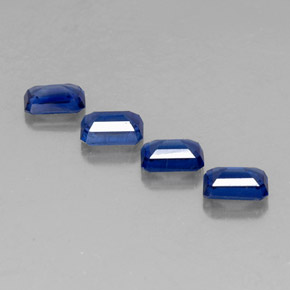 Gemas de cianita azul natural de  ct, corte esmeralda, VS-SI