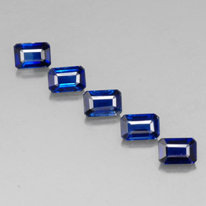 Gemas de cianita azul natural de  ct, corte esmeralda, VS-SI