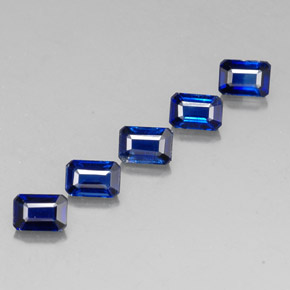 Gemas de cianita azul natural de  ct, corte esmeralda, VS-SI
