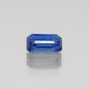 Cianita azul natural de 0,72 ct, corte esmeralda, VS-SI