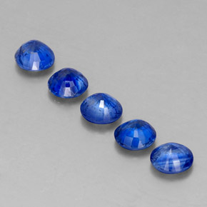 Gemas de cianita azul natural de  ct, corte redondo, VS-SI