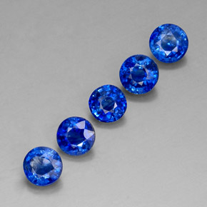 Gemas de cianita azul natural de  ct, corte redondo, VS-SI