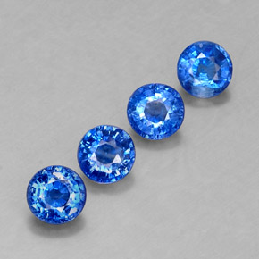 Gemas de cianita azul natural de  ct, corte redondo, VS-SI