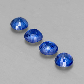 Gemas de cianita azul natural de  ct, corte redondo, VS-SI