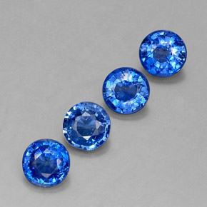 Gemas de cianita azul natural de  ct, corte redondo, VS-SI