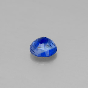 Cianita azul natural de 0,63 ct, corte redondo, VS