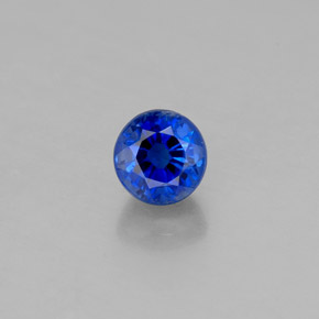 Cianita azul natural de 0,46 ct, corte redondo, VS
