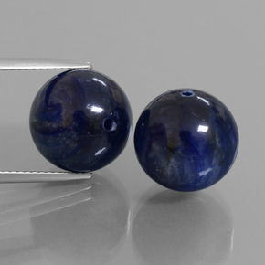 Gemas de Cianita Azul oscuro natural de 31.57 ct, Esfera / Bola, Opaco