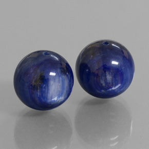 Gemas de cianita azul natural de  ct, esfera / bola, opaco