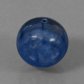 Cianita azul natural de 16,81 ct, esfera / bola, opaco
