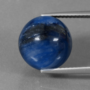 Cianita Azul natural de 15.55 ct, Esfera / Bola, Opaco