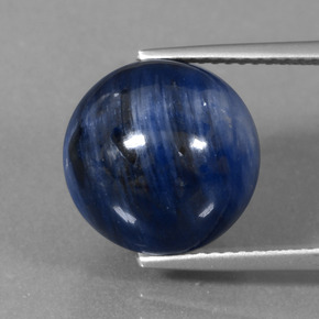 Cianita Azul natural de 17.26 ct, Esfera / Bola, Opaco
