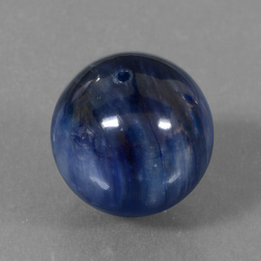 Cianita Azul natural de 17.26 ct, Esfera / Bola, Opaco