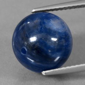 Cianita azul natural de 12,83 ct, esfera / bola, opaco