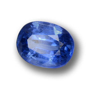 Cianita azul natural de 1,37 ct, corte óvalo, VS-SI