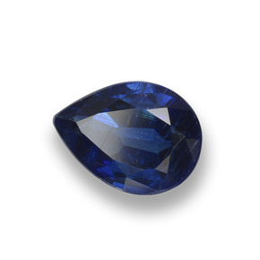 Cianita Azul oscuro natural de 1.39 ct, En forma de pera, VS-SI
