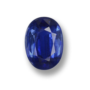 Cianita azul natural de 0,87 ct, corte óvalo, VS-SI