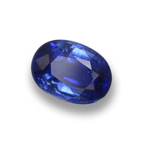 Cianita azul natural de 0,87 ct, corte óvalo, VS-SI