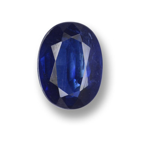 Cianita Azul oscuro natural de 0.87 ct, Corte Óvalo, VS-SI