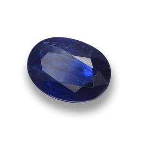 Cianita Azul oscuro natural de 0.87 ct, Corte Óvalo, VS-SI