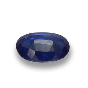 Cianita Azul oscuro natural de 0.87 ct, Corte Óvalo, VS-SI