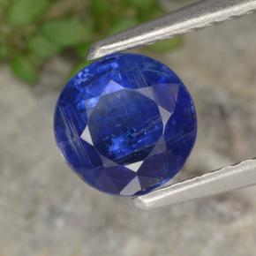 Cianita azul natural de 0,82 ct, corte redondo, VS-SI