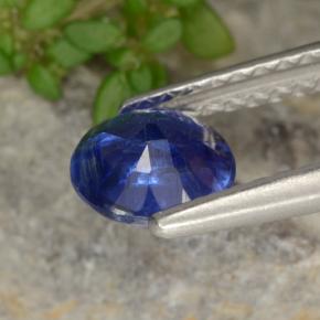 Cianita azul natural de 0,82 ct, corte redondo, VS-SI
