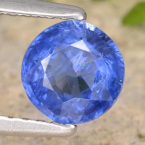 Cianita azul natural de 0,93 ct, corte redondo, VS-SI