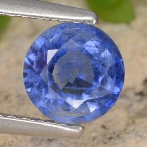 Cianita azul natural de 0,93 ct, corte redondo, VS-SI