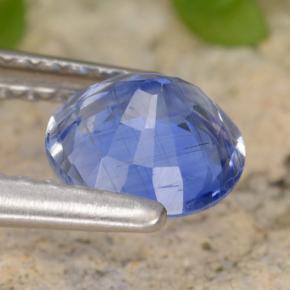 Cianita azul natural de 0,93 ct, corte redondo, VS-SI