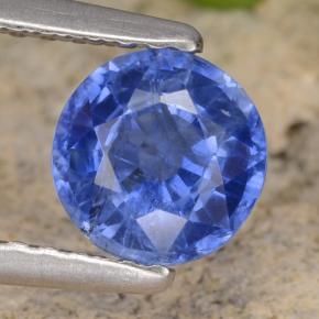 Cianita azul natural de 0,98 ct, corte redondo, VS-SI