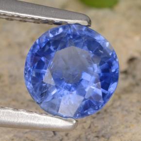 Cianita azul natural de 0,98 ct, corte redondo, VS-SI