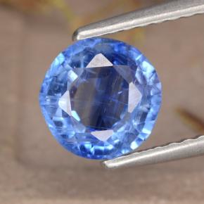 Cianita azul natural de 1,38 ct, corte redondo, VS-SI