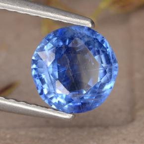 Cianita azul natural de 1,38 ct, corte redondo, VS-SI