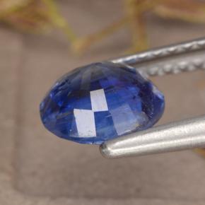 Cianita azul natural de 1,38 ct, corte redondo, VS-SI