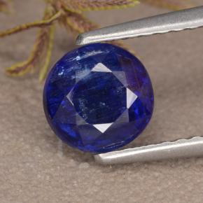 Cianita azul natural de 1,02 ct, corte redondo, VS-SI