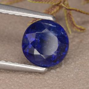 Cianita azul natural de 1,02 ct, corte redondo, VS-SI