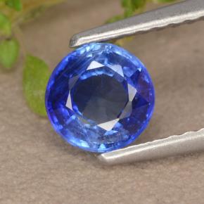 Cianita azul natural de 0,81 ct, corte redondo, VS-SI
