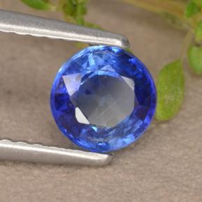 Cianita azul natural de 0,81 ct, corte redondo, VS-SI