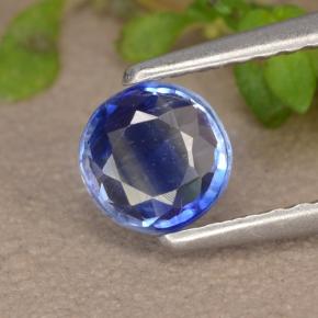 Cianita azul natural de 0,53 ct, corte redondo, VS-SI