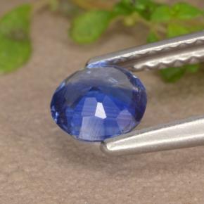 Cianita azul natural de 0,53 ct, corte redondo, VS-SI