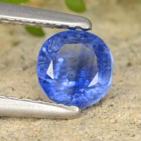 Cianita Azul natural de 0.74 ct, Corte Redondo, VS-SI